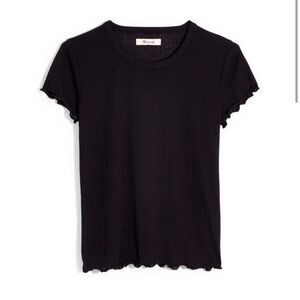 Madewell Sheer Summer Baby Tee In True Black